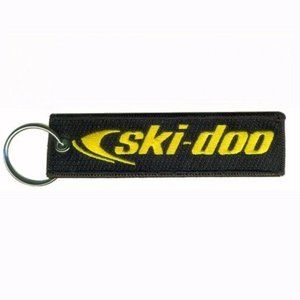 Ski-Doo Black-Yellow Key Chain Fob Embroidered - NEW Fast Ship